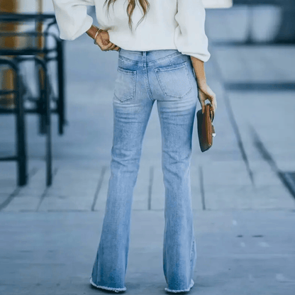Nora Women’s Jeans with High Waist and Straight Leg Cut 2