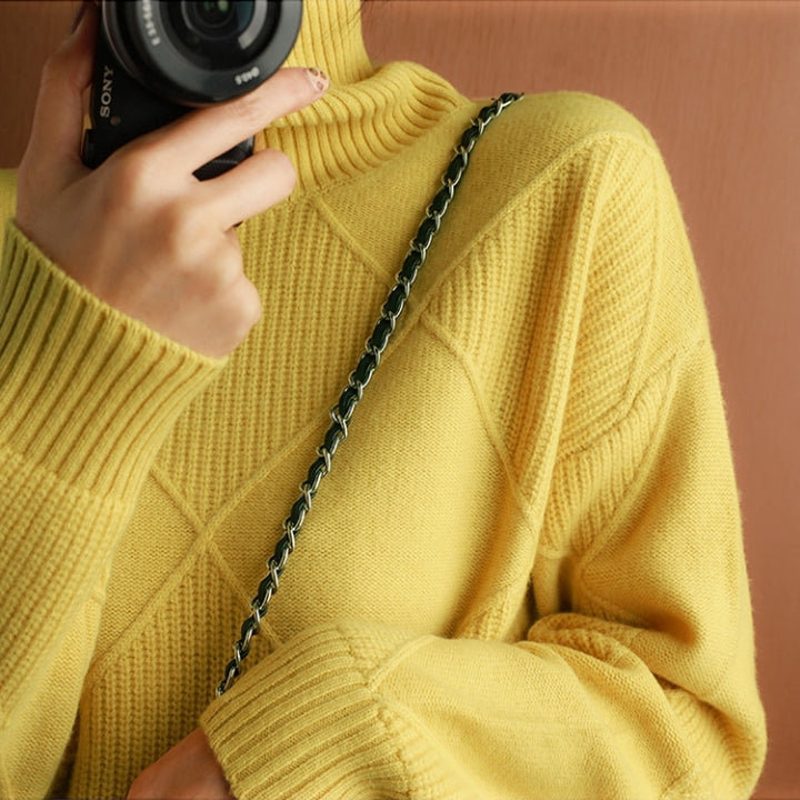 Nora Women's Sweater with Cable Knit Design and Cozy Turtleneck 2
