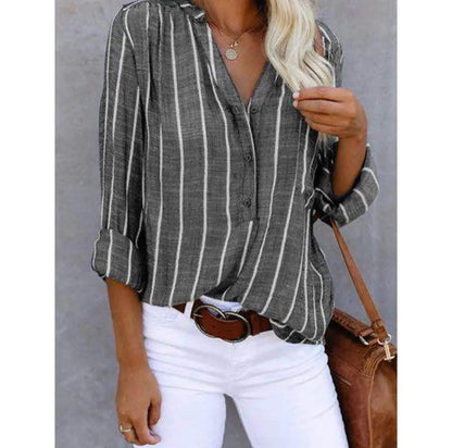 Nova Women’s Blouse with Striped Pattern and Loose Fit for Summer Days 8