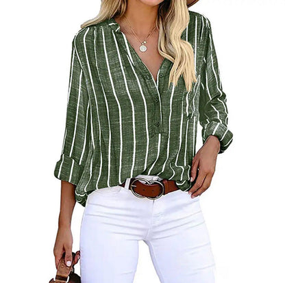 Nova Women’s Blouse with Striped Pattern and Loose Fit for Summer Days 9