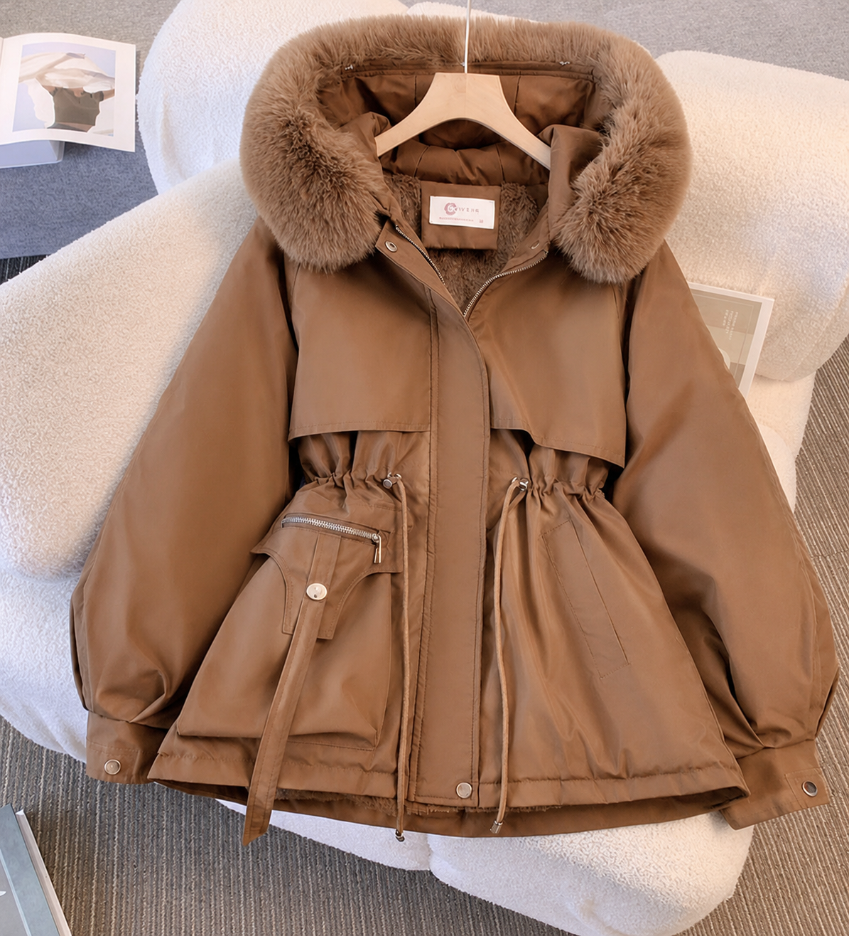 Odette Women's Winter Coat | Faux Fur-Trimmed Hood, Warm Insulated 4