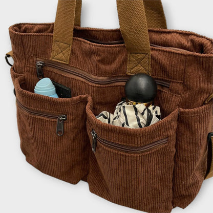 Olivia Tote Bag featuring a spacious interior and a secure zipper closure, perfect for everyday use and stylish storage. 5