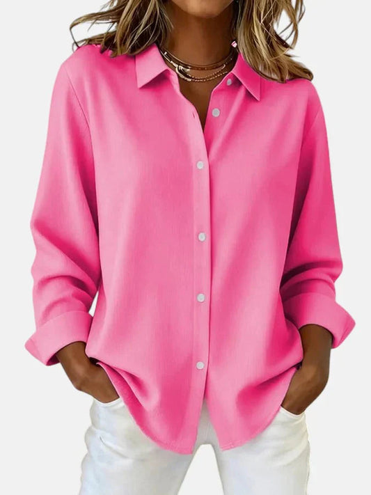 Olivia Women's Blouse with Flowing Silhouette and Polished Details 0