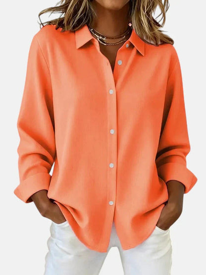 Olivia Women's Blouse with Flowing Silhouette and Polished Details 3