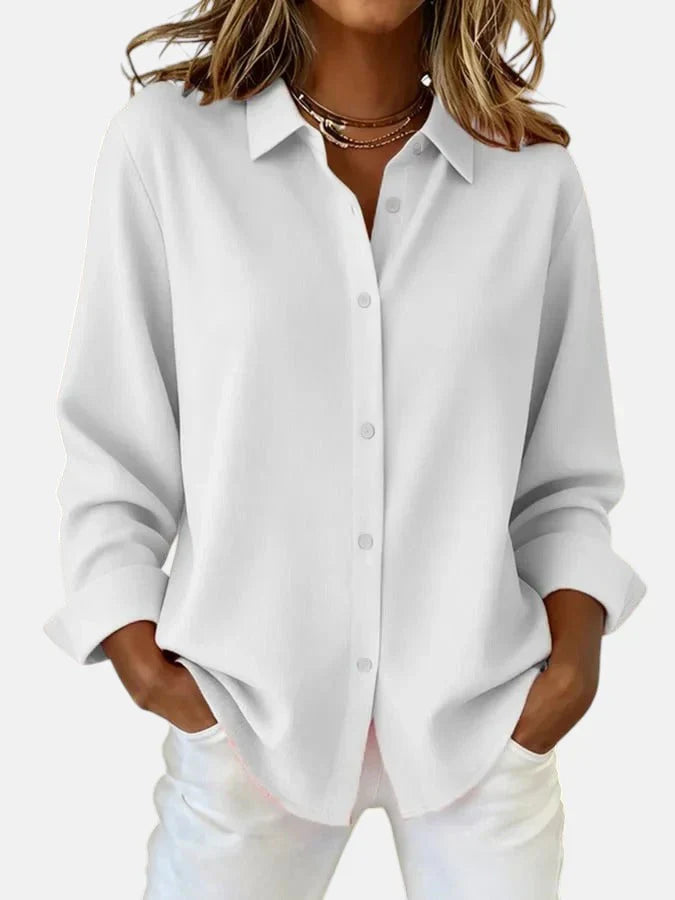 Olivia Women's Blouse with Flowing Silhouette and Polished Details 4