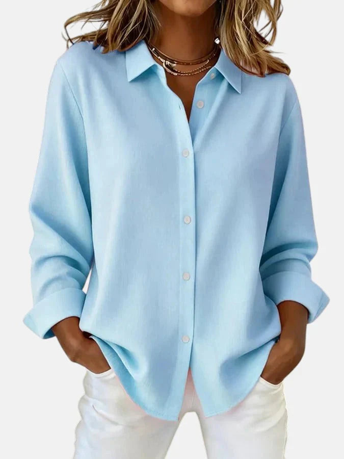 Olivia Women's Blouse with Flowing Silhouette and Polished Details 5
