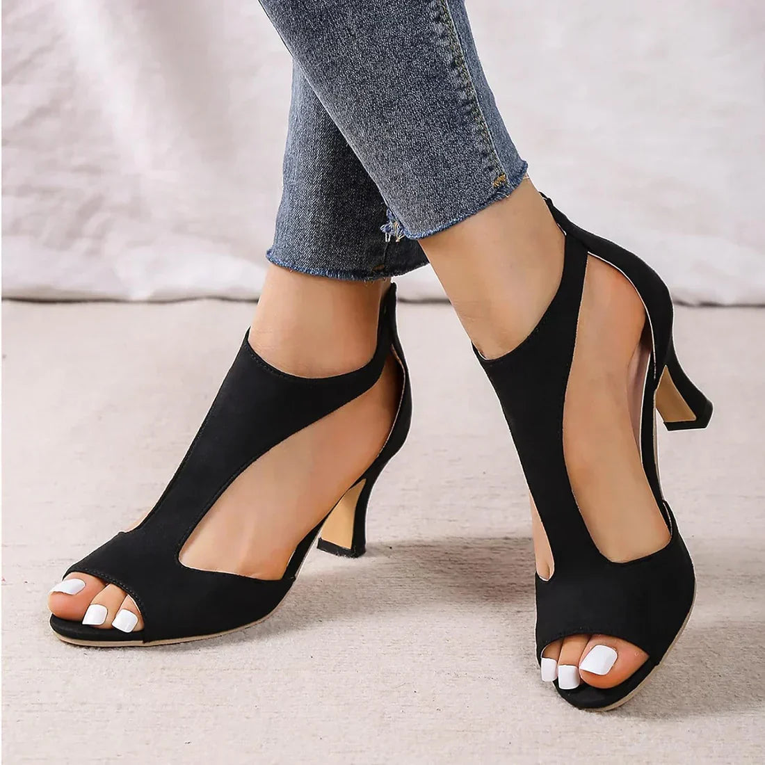 Ophelia Women's Black Heels | Orthopedic Comfort Design 0