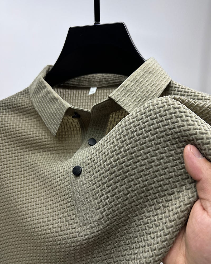 Parker Men’s Polo Shirt with Breathable Mesh Fabric and Button-Up Collar 2