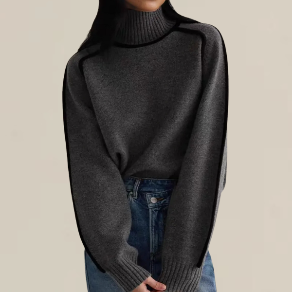 Pauline Women’s Sweater with High Collar and Long Sleeves 5