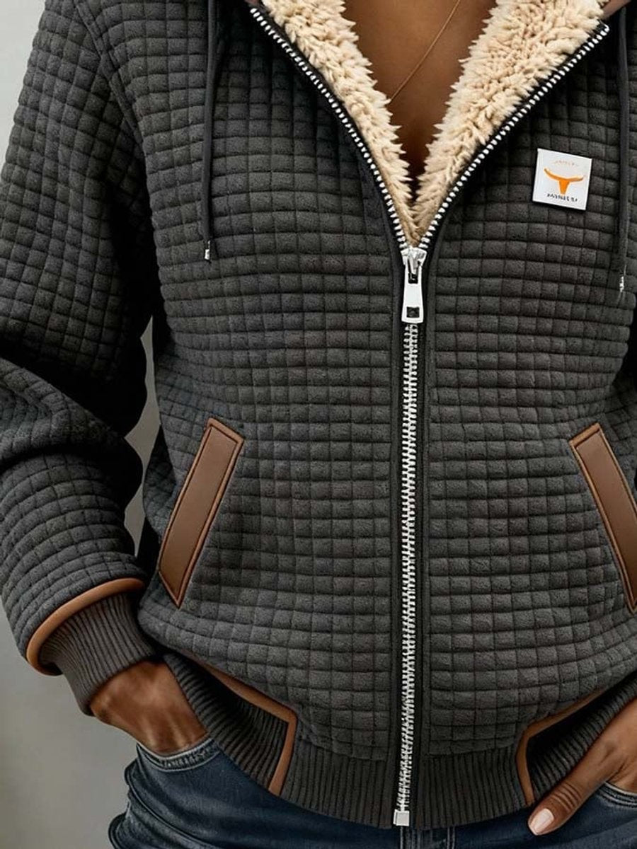 Penelope Women's Quilted Jacket | Sherpa-Lined Full-Zip Hooded Fleece 2