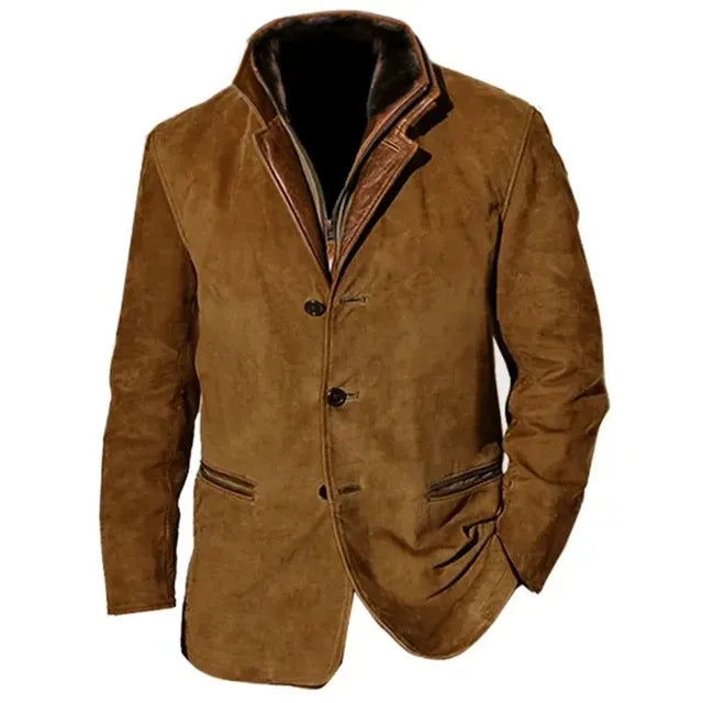 Pura Men’s Jacket with Button Closure and Contrast Details 3