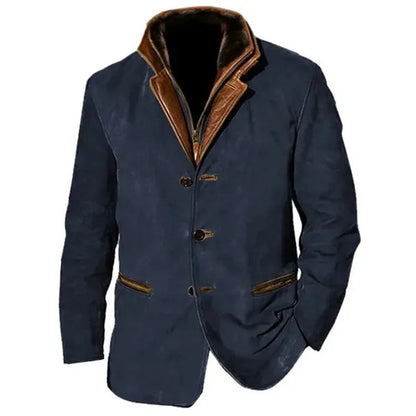Pura Men’s Jacket with Button Closure and Contrast Details 4
