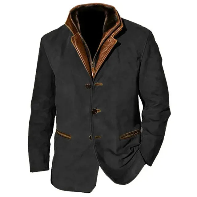 Pura Men’s Jacket with Button Closure and Contrast Details 5