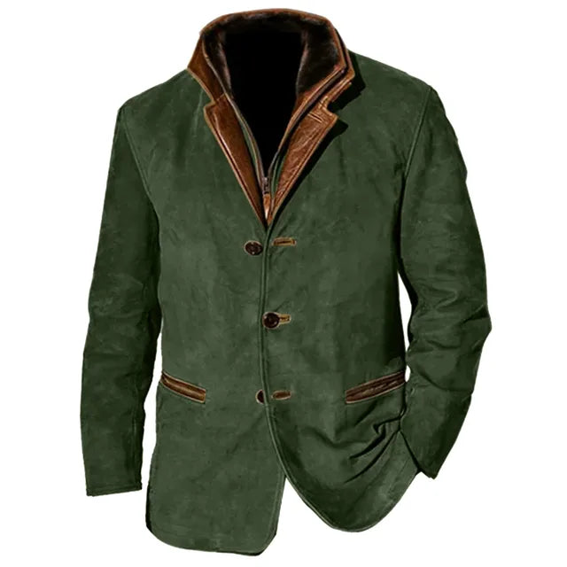Pura Men’s Jacket with Button Closure and Contrast Details 6
