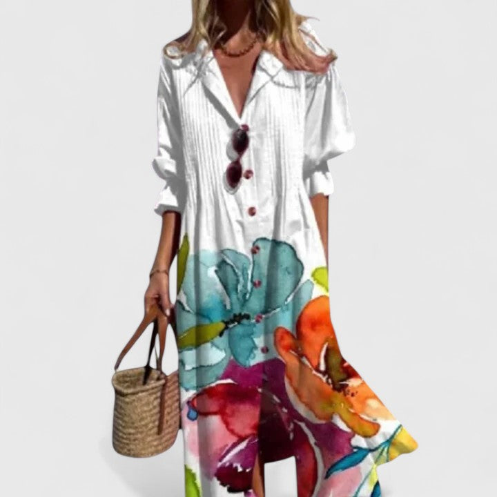 Pura Women’s Boho Dress with Vibrant Colors and Flattering Fit 0