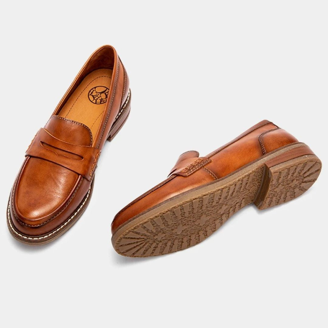 Raven Men's Penny Loafers with Cushioned Sole and Premium Leather Upper 1