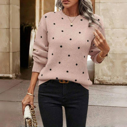 Romy Women's Sweater | Cozy Knit with Dotted Pattern 3