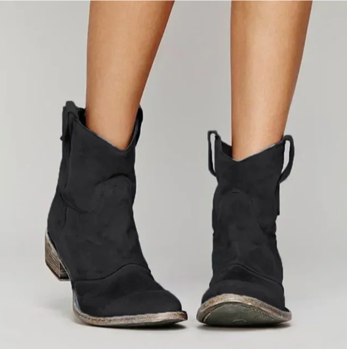 Rosa Women’s Cowgirl Boots with Suede Finish and Low Heel Design 3