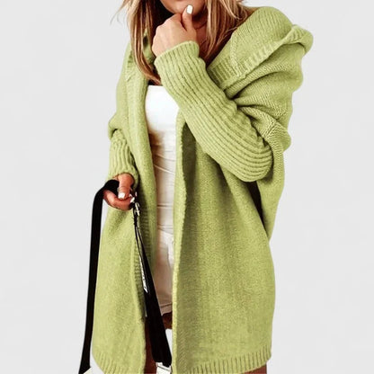 Rosalynne Women’s oversized cardigan featuring a large hood, perfect for cozy comfort and stylish layering in any season. 4