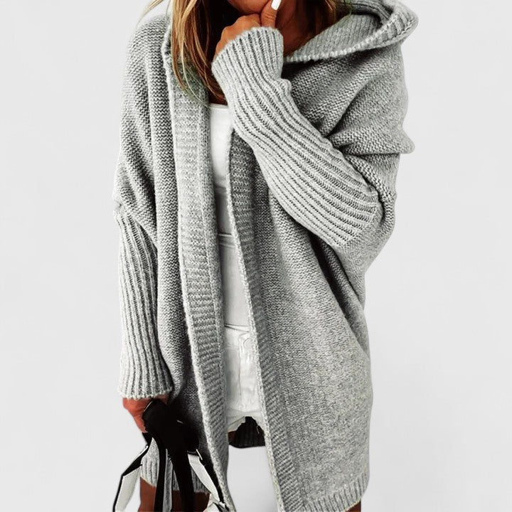 Rosalynne Women’s oversized cardigan featuring a large hood, perfect for cozy comfort and stylish layering in any season. 5