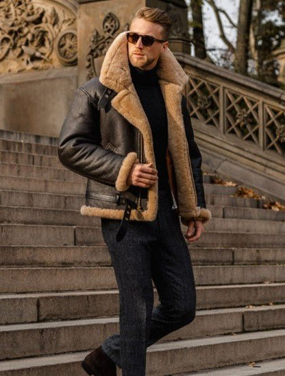 Rover Men's Jacket with Classic Aviator Design and Zip Closure 2