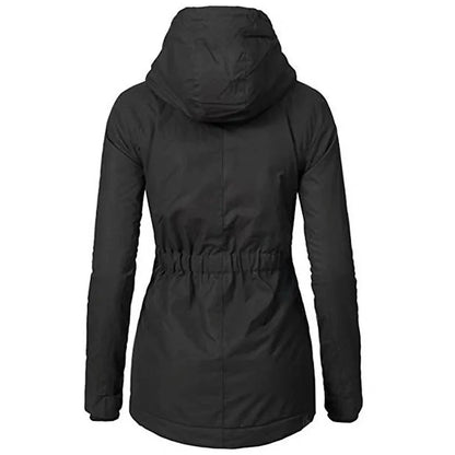 Rowena Women's Parka Jacket featuring a cozy plush lining and adjustable waist for a stylish and comfortable fit in cold weather. 6
