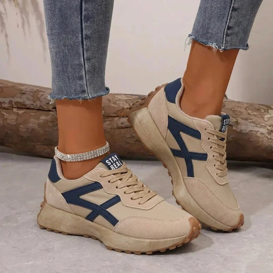 Rylena Women's Orthopaedic Trainers featuring a cushioned sole and stylish retro design, perfect for comfort and support during any activity. 0