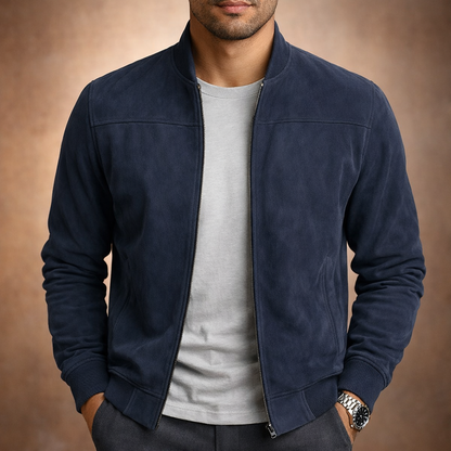 Sable Men’s Bomber Jacket with Lightweight Suede-Look and Modern Fit 2