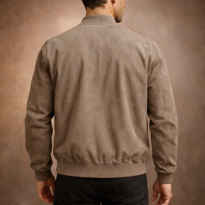 Sable Men’s Bomber Jacket with Lightweight Suede-Look and Modern Fit 3