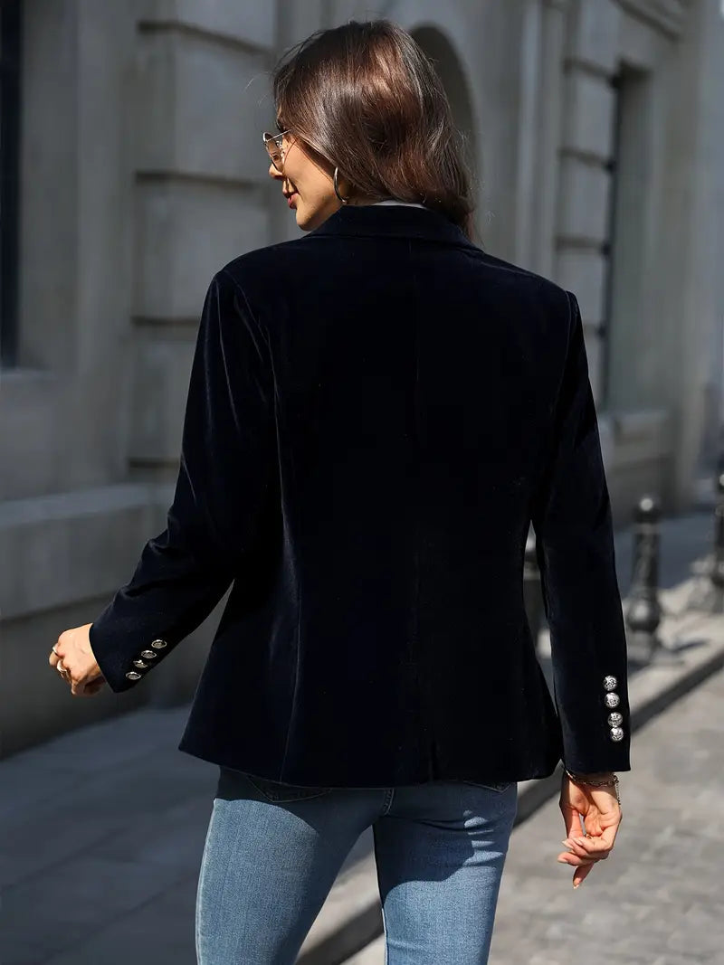 Sable Women’s Blazer with One-Button Closure and Classic Fit 1