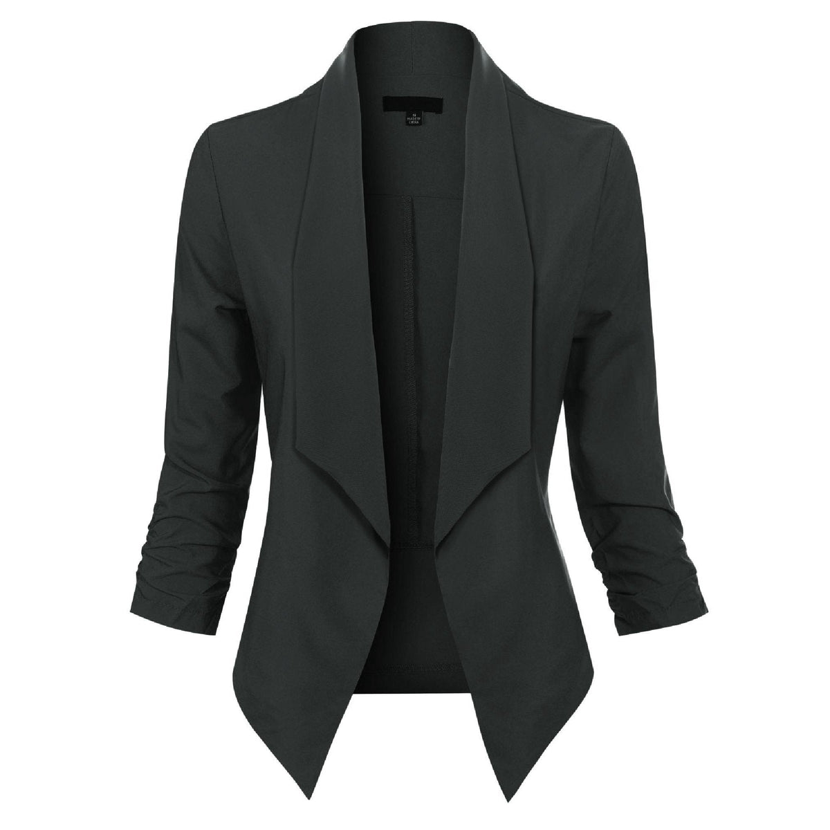 Sable Women's Blazer with Open Front Design and Long Sleeves 10