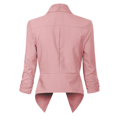 Sable Women's Blazer with Open Front Design and Long Sleeves 3