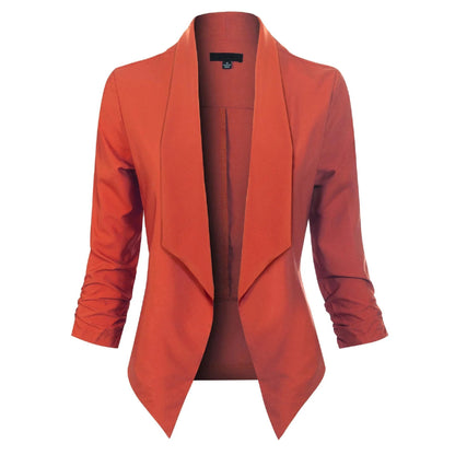 Sable Women's Blazer with Open Front Design and Long Sleeves 4