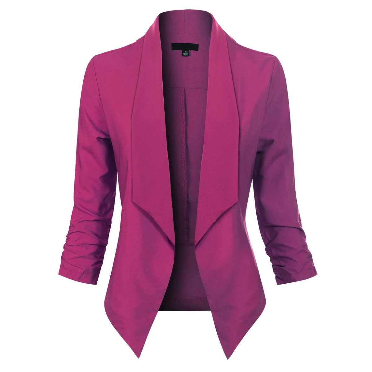 Sable Women's Blazer with Open Front Design and Long Sleeves 6