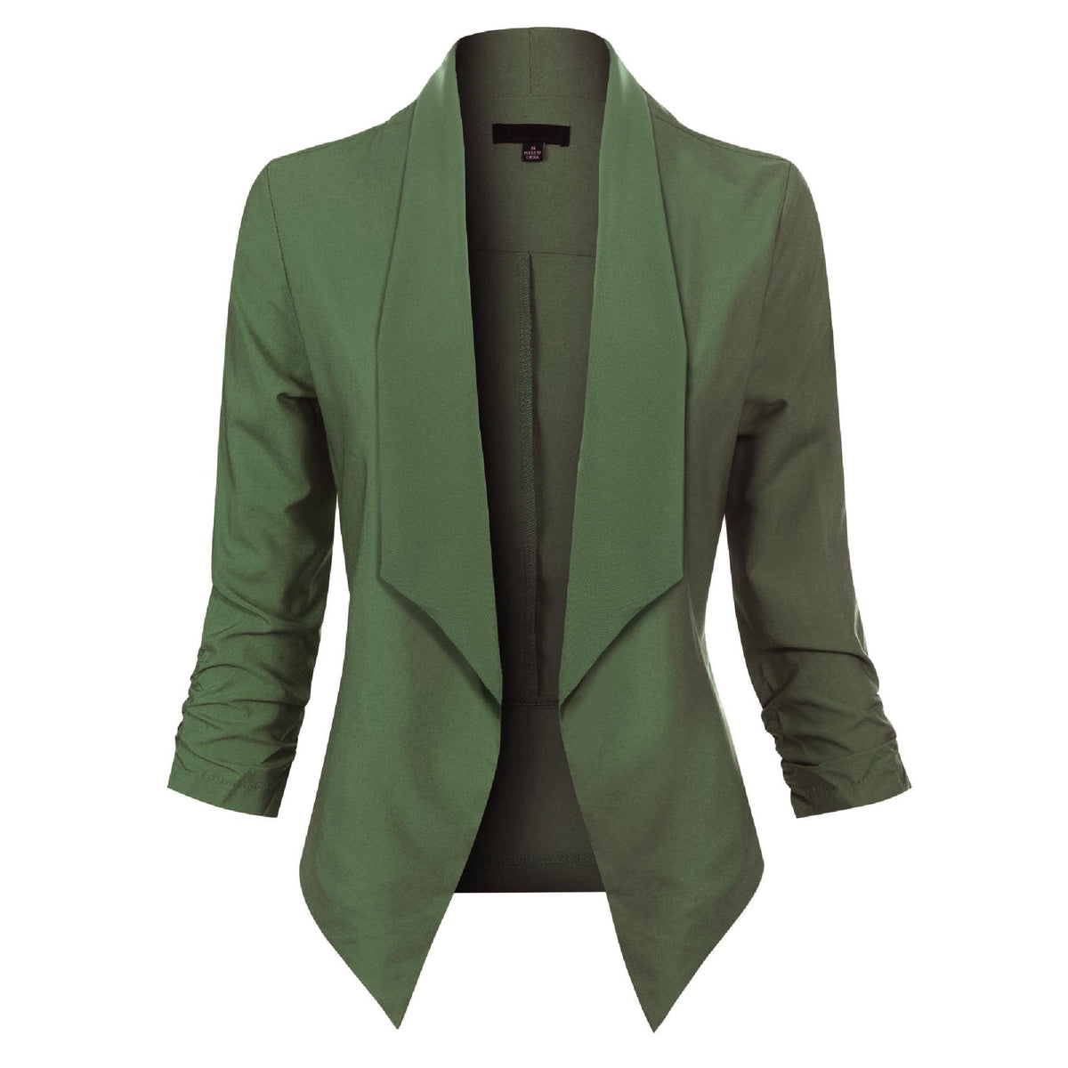 Sable Women's Blazer with Open Front Design and Long Sleeves 8