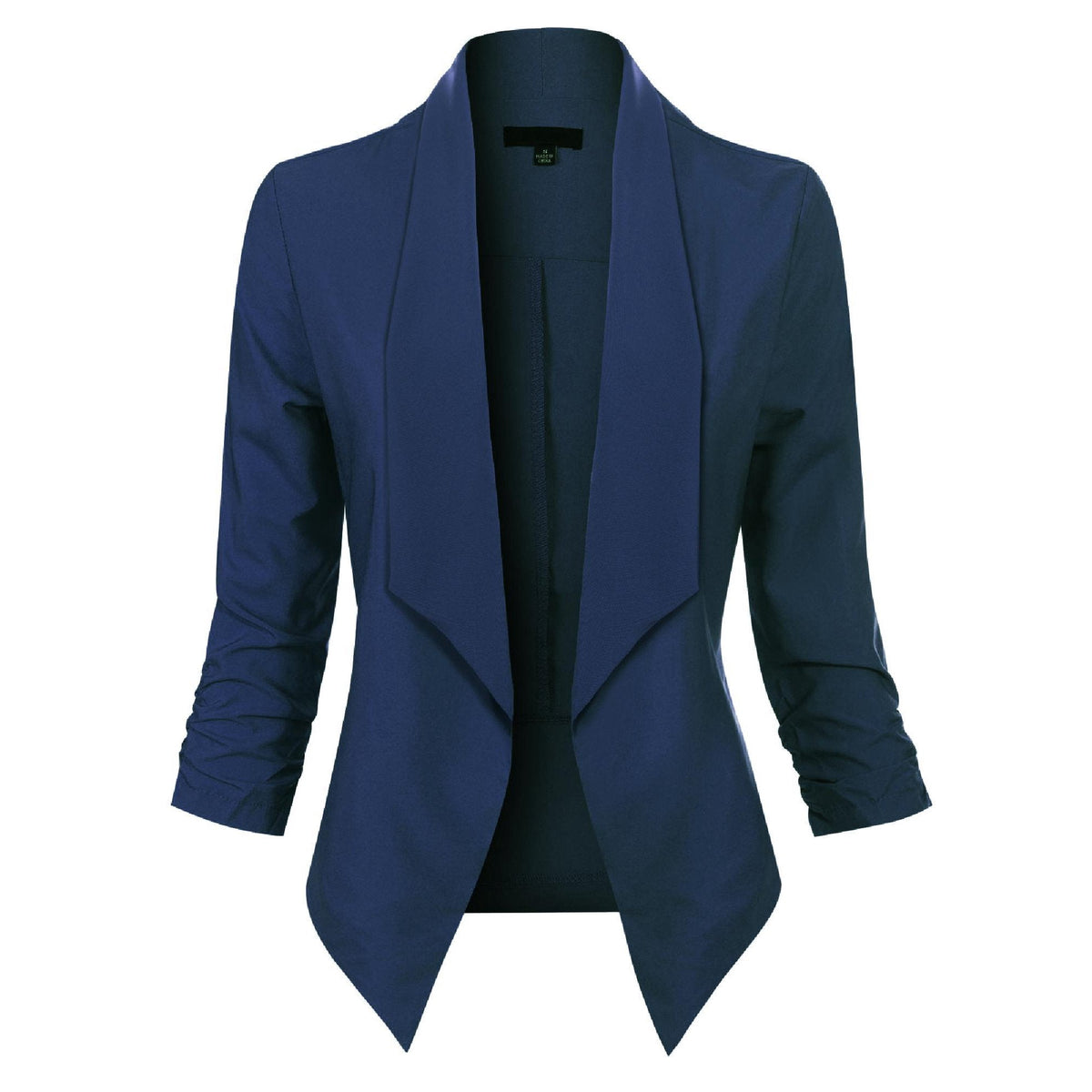 Sable Women's Blazer with Open Front Design and Long Sleeves 9