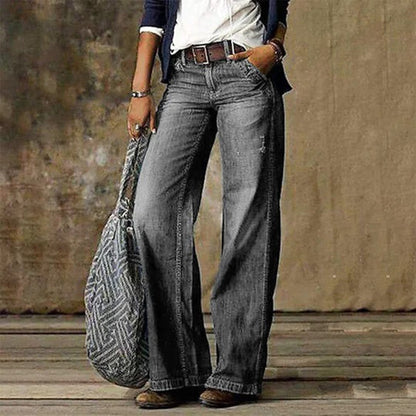 Sahara Women’s Wide Leg Jeans with Vintage Design and Flattering Silhouette 2