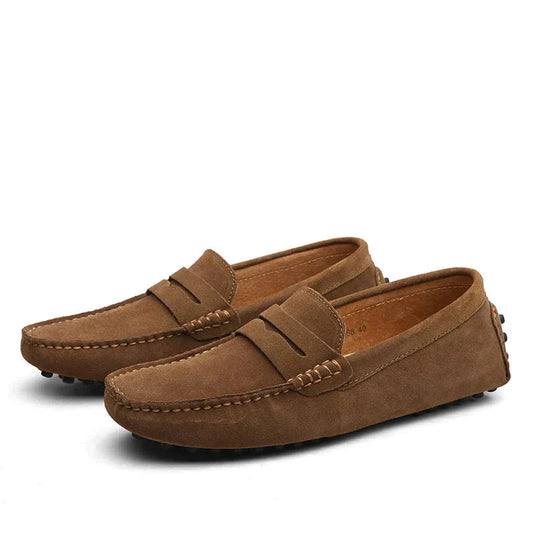 Savio Men's Suede Loafers | Italian Style, Comfortable Fit 0
