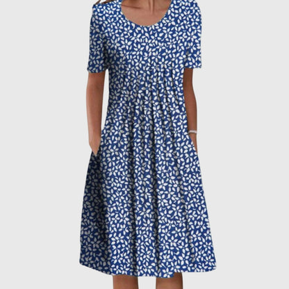 Savvy Women’s Dress with Round Neck and Layered Silhouette 2
