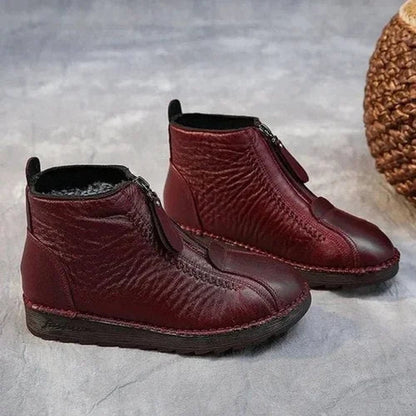 Scarlet Women's Ankle Boots | Leather, Fleece-Lined, Slip-Resistant Booties 0