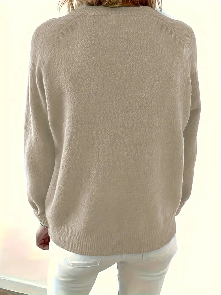 Scarlett Women's Knit Sweater | Half-Button V-Neck Long Sleeve 5