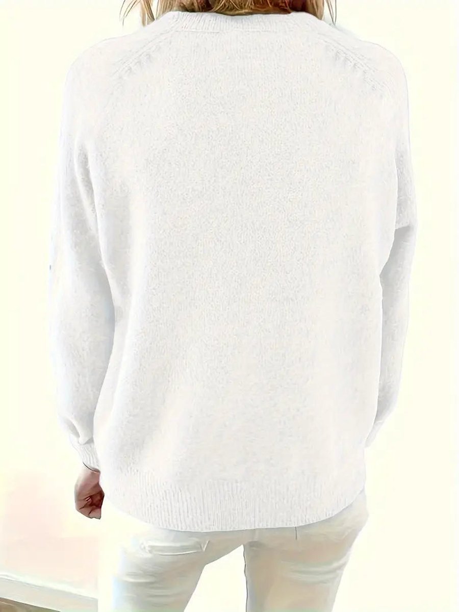 Scarlett Women's Knit Sweater | Half-Button V-Neck Long Sleeve 7