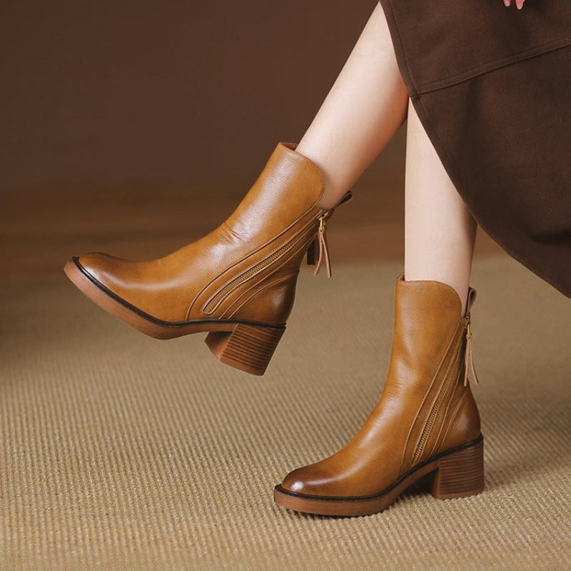 Selene Women's Ankle Boots with Premium Leather Upper and 2 Inch Heel 2
