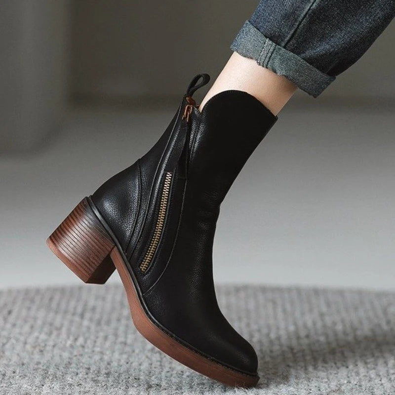 Selene Women's Ankle Boots with Premium Leather Upper and 2 Inch Heel 5