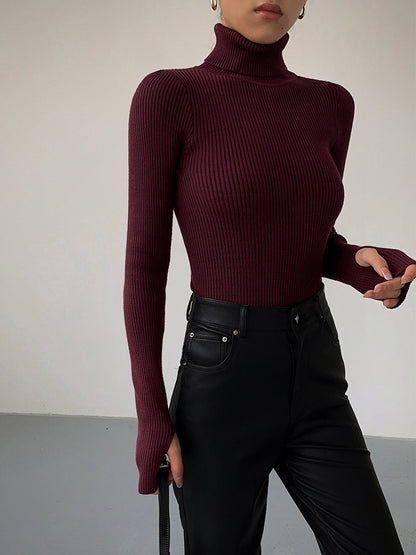 Sienna Women's Ribbed Turtleneck Sweater | Lightweight Knit, Figure-Flattering Fit 4