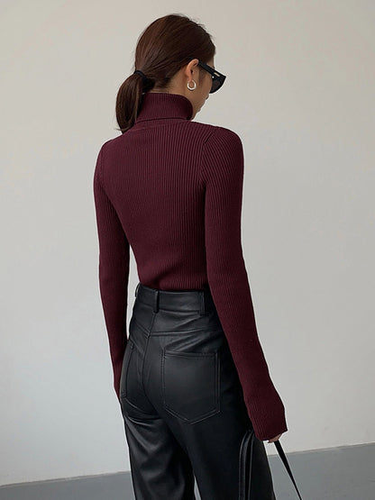 Sienna Women's Ribbed Turtleneck Sweater | Lightweight Knit, Figure-Flattering Fit 5