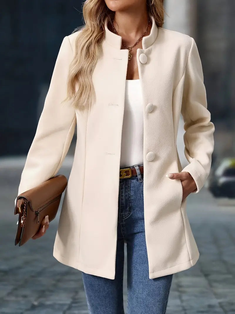 Sierra Women’s Coat with Button Closure and Long Sleeves for Winter Warmth 4