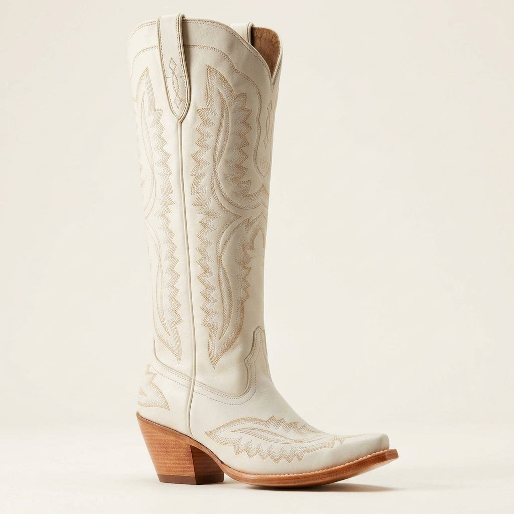 Sierra Women's Cowgirl Boots with Knee-High Design and Block Heel 1