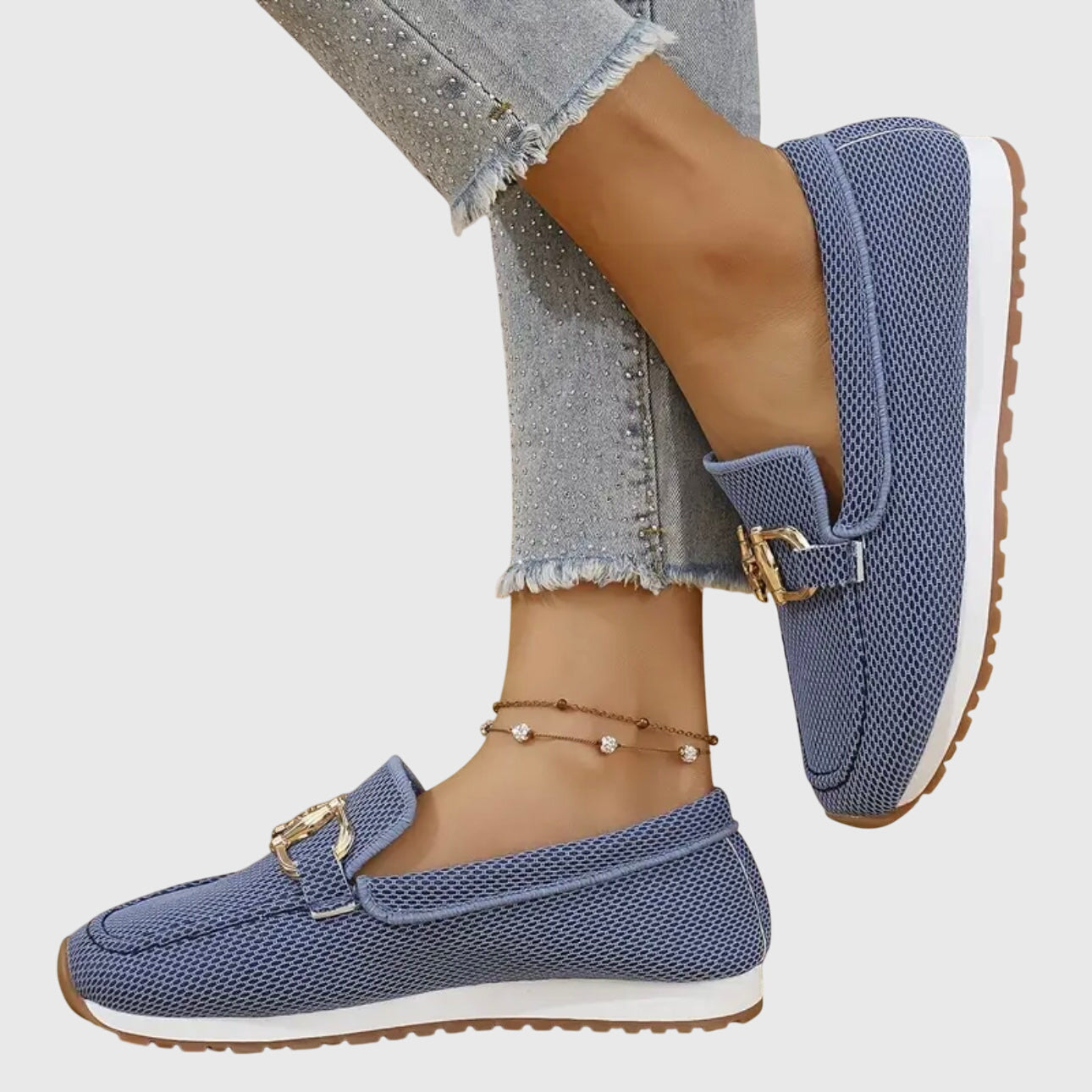 Sierra Women’s Loafers with Cushioned Insole and Gold-Tone Hardware 4