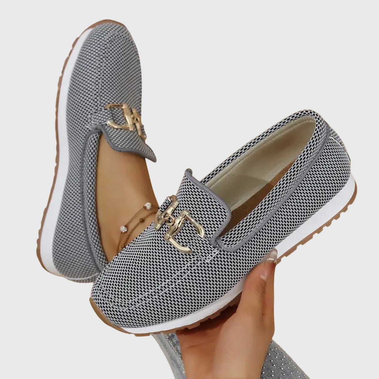 Sierra Women’s Loafers with Cushioned Insole and Gold-Tone Hardware 5